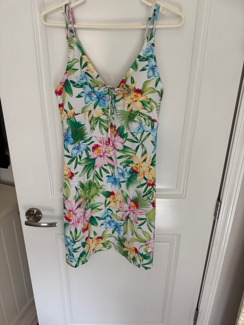 Tommy Bahama White Tropical Floral Mini Dress